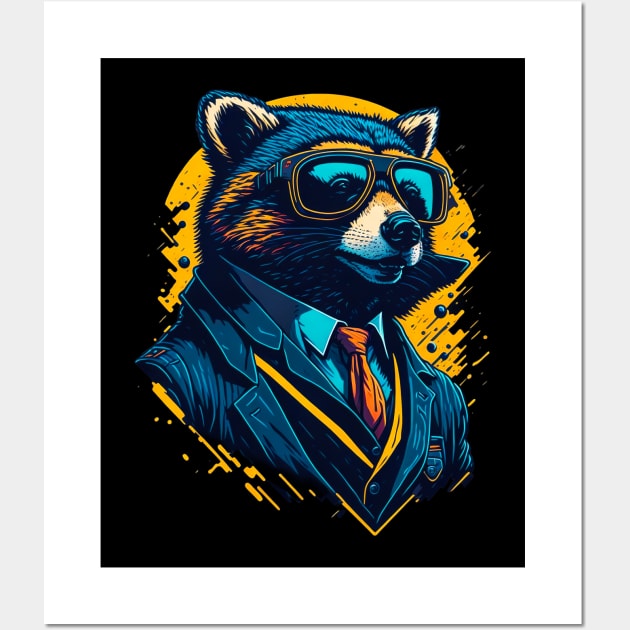 Boss Raccoon Wall Art by nnorbi